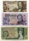 Austria 20-50-100 Shilling 1967-1970-1969
UNC/GVF/VF