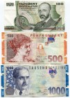 Austria 100-500-1000 Shilling 1984-1997
VF