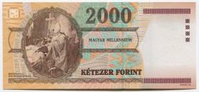 Hungary 2000 Forint 2000 Commemorative
P# 186a; UNC; FOLDER