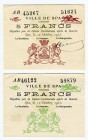 Belgium 5 Francs 1915 Lot of 2 Notes Spa
aUNC