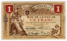 Belgium 1 Franc 1915 Ville de Stavelot
F