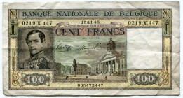 Belgium 100 Francs 1945
P# 126; VF.