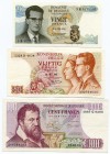 Belgium 20-50-100 Francs 1964-1966-1970
UNC/XF/XF