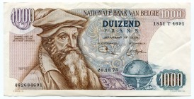 Belgium 1000 Francs 1975
P# 135; GVF.