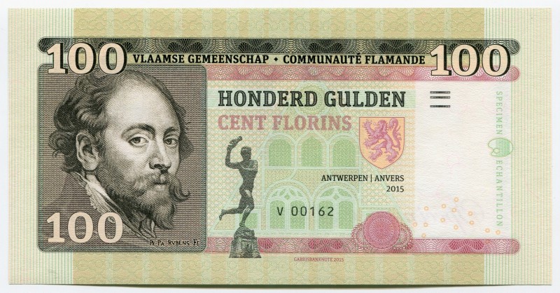 Belgium 100 Gulden - Florins 2015 Specimen
Gabris; Mintage: 450; Portrait of Pe...
