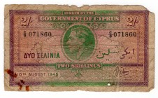 Cyprus 2 Shillings 1945 Rare in any condition
P# 21; VG