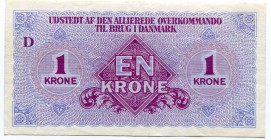 Denmark 1 Krone 1945
P# M2; GVF.