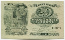 Estonia 20 Krooni 1932
P# 64a ; AUNC.