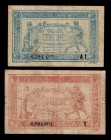 France Tresorerie Avx Armees 50 Centimes and 1 Franc 1919
P# M4,5; ; VF.