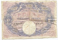 France 50 Francs 1924
P# 64g; F.