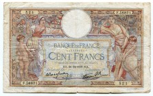 France 100 Francs 1937
P# 78c; VF.