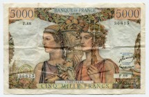 France 5000 Francs 1952
P# 131c; VF.