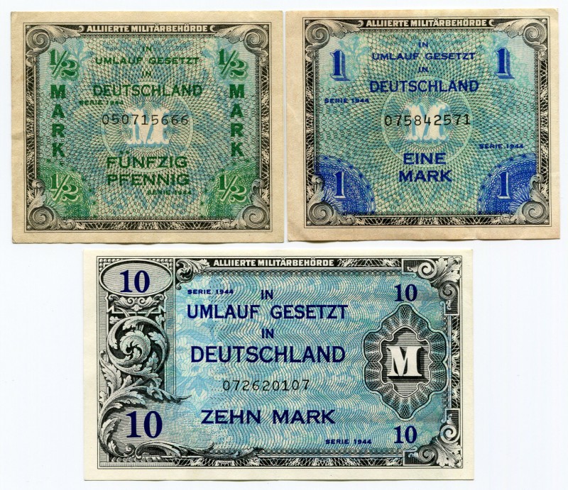 Germany 0,5-1-10 Mark 1944 Allied
UNC/XF/XF