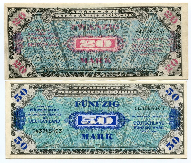 Germany 20 & 50 Mark 1944 Allied
UNC