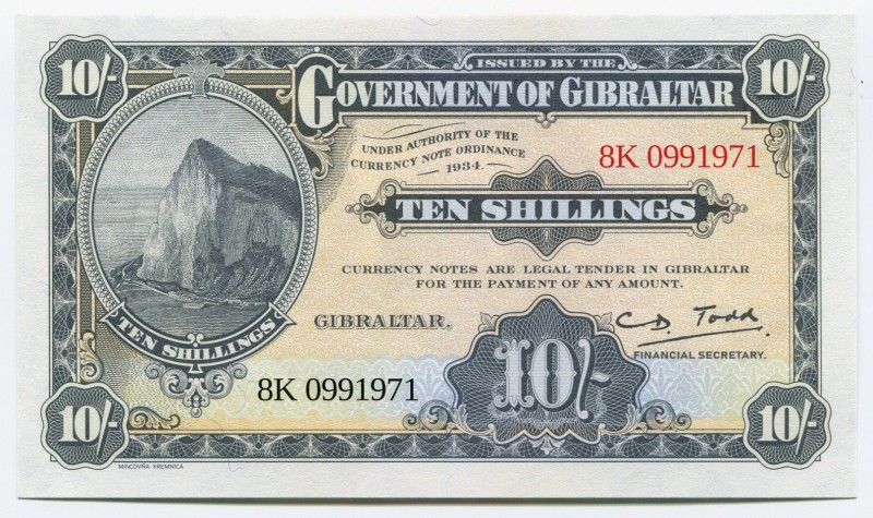 Gibraltar 10 Shillings 2018 Commemorative
UNC; Celebrate World Tourism