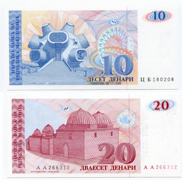 Macedonia 10 & 20 Denari 1993
UNC