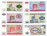 Azerbaijan 6 Pcs Set 1-1000 Manat 1993 Some A1 Prefix
UNC