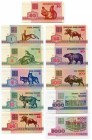 Belarus 10 Pcs Set 0.5-1000 Roubles 1992-1998 1 & 3 Roubles Rare
UNC