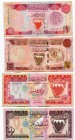 Bahrain 4 Pcs Set 2 X 1 & 2 X 1/2 Dinar 1973-1993
VF-UNC