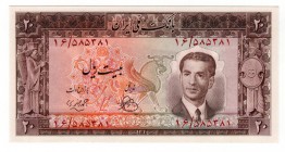 Iran 20 Rials 1951
P# 55; UNC