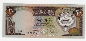 Kuwait 20 Dinars 1960
P# 16b; UNC