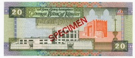 Kuwait 20 Dinars 1994 (1968) Rare! Specimen
P# 28s; UNC Specimen # 3022