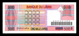 Lebanon 5000 Livres 1995
P# 17b; A027251595; UNC.