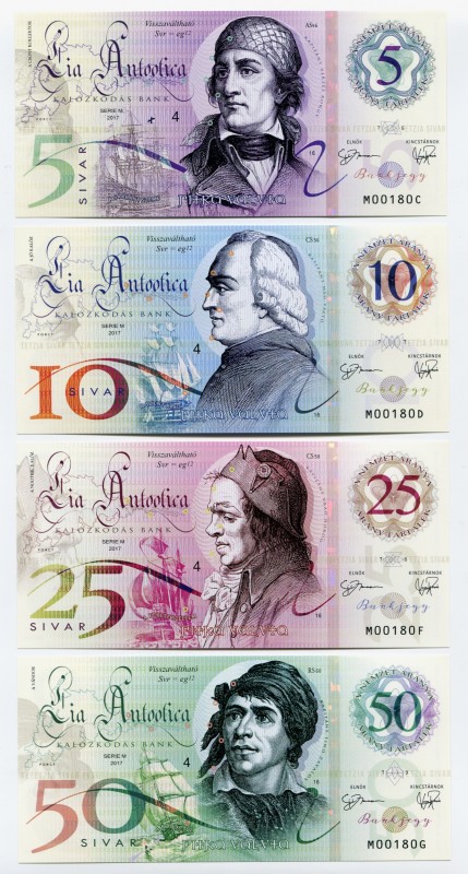 Europe Lia Antootica 5, 10, 25 & 50 Sivar 2017
UNC; Polymer; Pirates Series; Se...