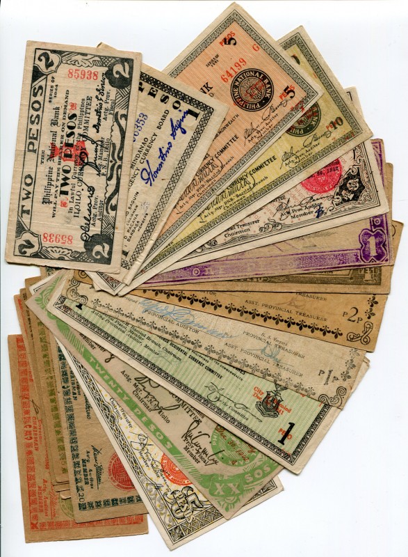 Philippines Nice Lot of 20 WWII Period Banknotes 1941 - 1945
Scarcer Pieces Inc...