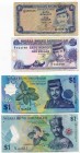 Brunei 4 x 1 Dollar 1986 -Onwards
VF-UNC