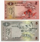 Ceylon 2 & 5 Rupees 1979
UNC