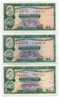Hong Kong 3 X 10 Dollars 1972-1975-1983
VF