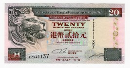 Hong Kong 20 Dollars 1995
P# 201b; UNC