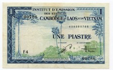 Indochina 1 Piastre 1954
P# 100; XF