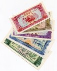 Lao 10-20-5-100-200 Kip 1975 Better Dates
UNC