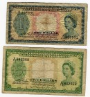 Malaya & British Borneo 1 & 5 Dollars 1953
AVF