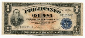 Philippines 1 Peso 1949 Victory USA Commonwelth
P# 117; VF