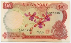 Singapore 10 Dollars 1973 Rare
P# 3d; № B/90 970838; UNC-; Rare