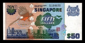 Singapore 50 Dollars 1976 Rare
P# 13; B/18 184630; UNC.