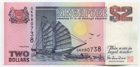 Singapore 2 Dollars 1998
P# 37; № GK 880738; UNC