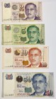 Singapore 2-5-10-50 Dollars 2010
VF