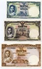Thailand 1-5-10 Baht 1953-1955
UNC