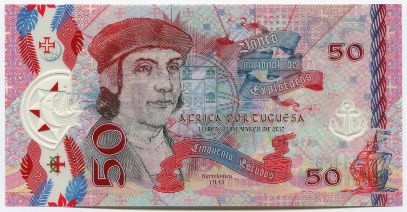 Africa - Portugal 50 Escudos 2017
UNC; Polymer; "Bartolomeu Dias"