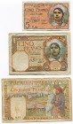 Algeria 5-5-20 Francs 1938-1941-1944
VF