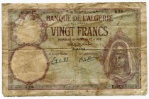 Algeria 20 Francs 1943
P# 92; aVF.