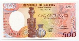 Cameroun 500 Francs 1990
P# 24b; UNC.