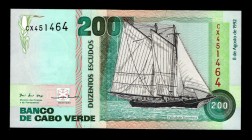 Cape Verde 200 Escudo 1992
P# 68; CX451464; UNC.