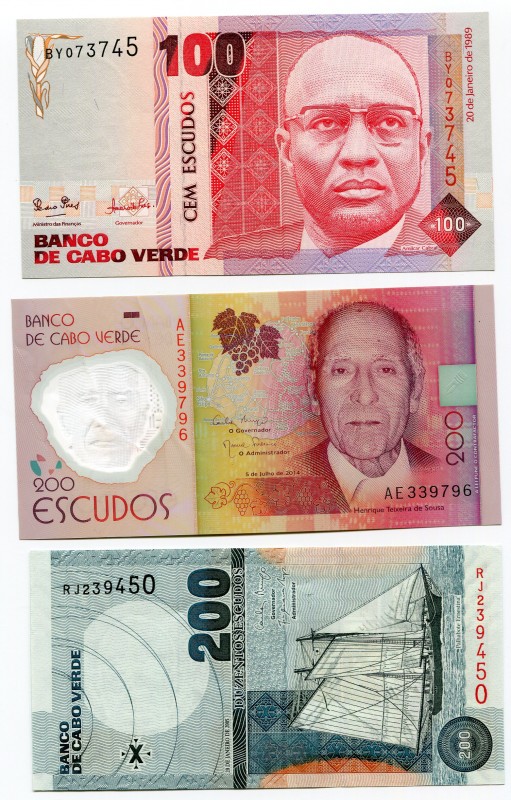 Cape Verde 100-200-200 Escudos 1989-2014
UNC