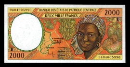 Central African States Cameroon 2000 Francs 1994
P# 203E; 9404605990; UNC.