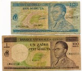Congo 10 & 100 Makuta 1970
aVF